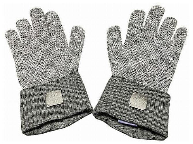 Guanti Louis Vuitton Gon NeoPti Damier Graphite Nero