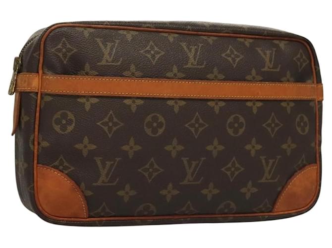LOUIS VUITTON Monogram Compiegne 28 Clutch Bag M51845 LV Auth BA4489 Cloth  ref.2428903