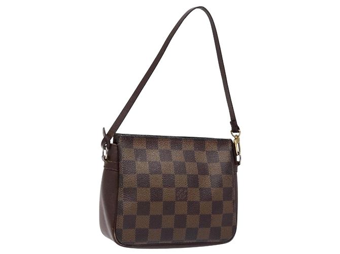 LOUIS VUITTON Make-up Tasche Damier Ebene N51982 LV Auth 136912