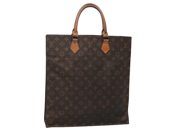 LOUIS VUITTON Sac Plat Monogram M51140 LV Auth 136681 Monogramme
