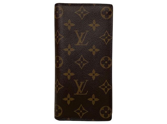Cartera Larga Brazza Monogram Louis Vuitton Castaño Monograma