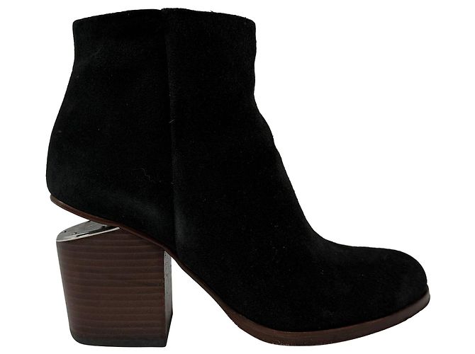Alexander Wang Gabi Ankle Boots in Black Suede