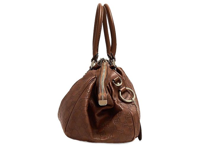 Bolsa Boston Medium Sukey em couro marrom Gucci