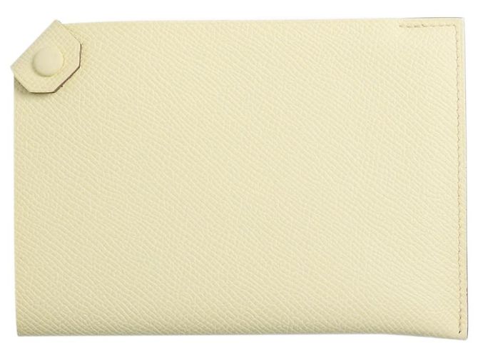 Hermès Porta pasaporte de asfalto amarillo