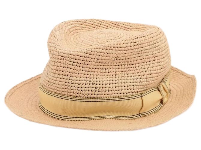 Trim Hermès Strohhut der Neutral-Serie