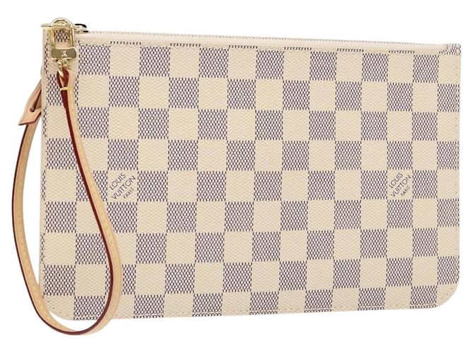 LOUIS VUITTON Neverfull MM Damier Azur Tasche LV Auth BA4707