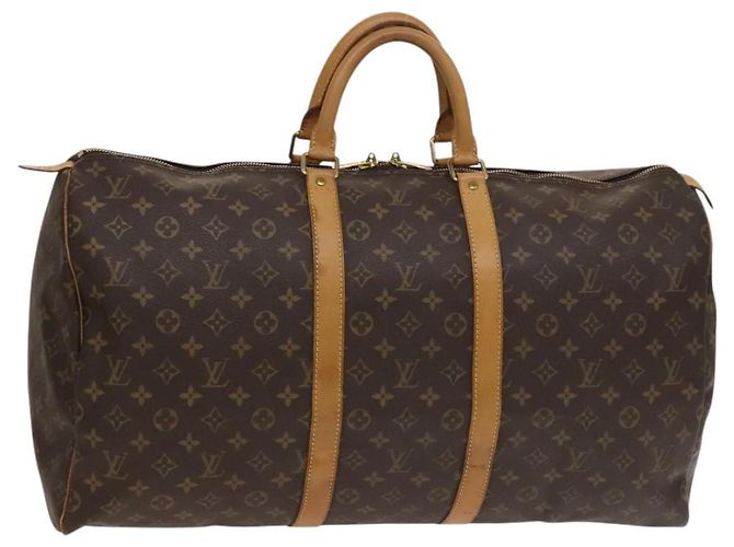 LOUIS VUITTON Bolsa Boston Monogram Keepall 55 M41424 LV Auth 136102 Monograma