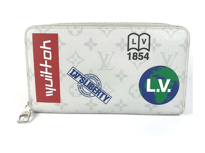 Carteira longa Zippy Organizer Monogram Louis Vuitton Branco Monograma