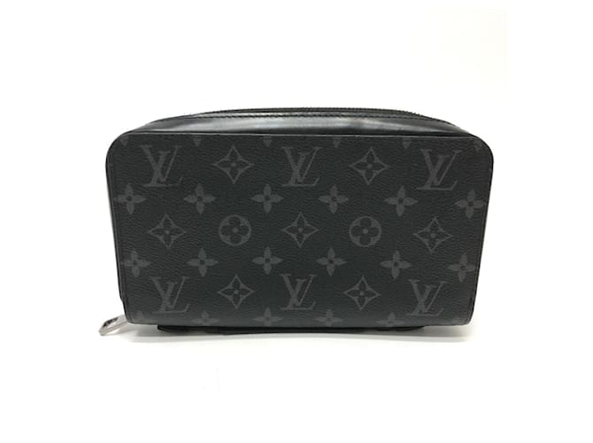 Louis Vuitton Monogram Eclipse Zippy XL Long Wallet Black Cloth  ref.2430943