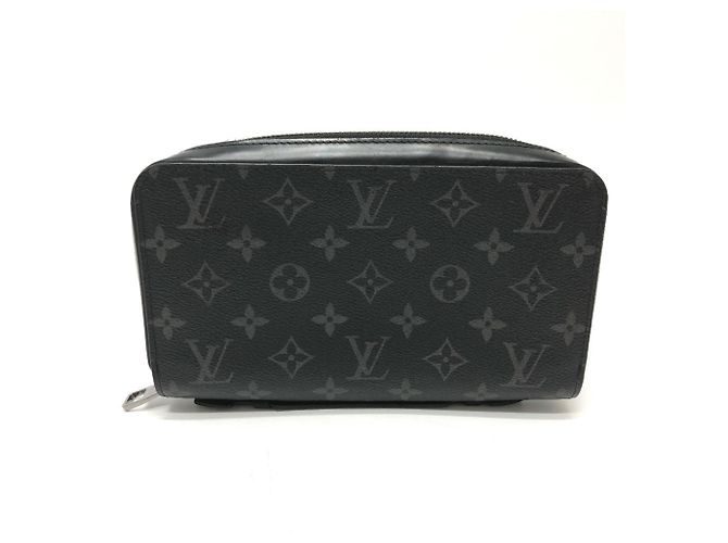 Portafoglio lungo Zippy XL Monogram Eclipse di Louis Vuitton Nero Monogramma
