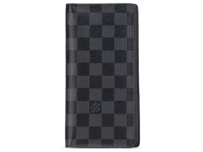 Louis Vuitton Black Damier Graphite Brazza Wallet