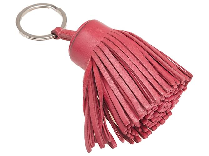 Ring Chaveiro Carmen em couro de cordeiro Milo rosa da Hermès 