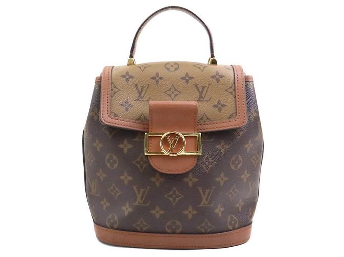 Louis Vuitton Monogram Reverse Dauphine Rucksack Braun Monogramm