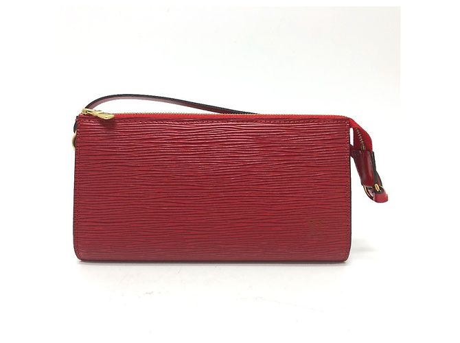 Pochette Accessoires en cuir Epi Louis Vuitton Rouge