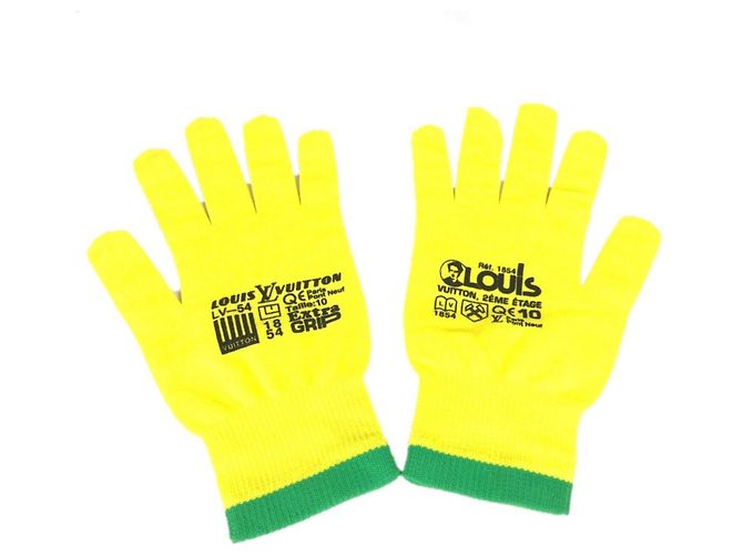 Louis Vuitton Gon R.G.B. Work Gloves Black Green Yellow