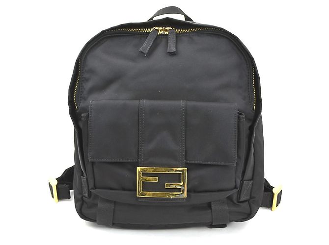 Fendi Nylon Black Backpack