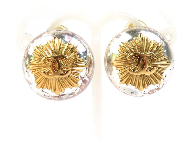 Orecchini a clip in oro e argento Chanel D'oro 