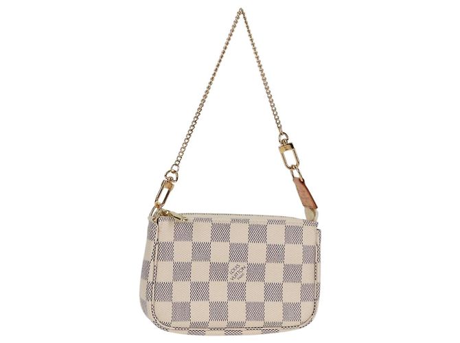 LOUIS VUITTON Damier Azur Mini Pochette Accessoires Pouch N63005 LV Auth 136052V