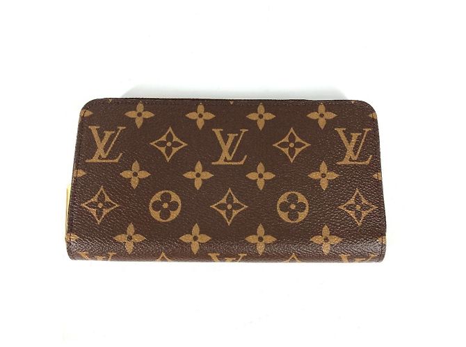 Louis Vuitton Monogram Zippy Wallet Brown Fuschia