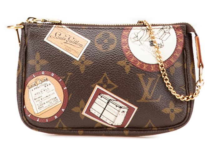 Louis Vuitton Brown Monogram Patch Mini Pochette Accessoires