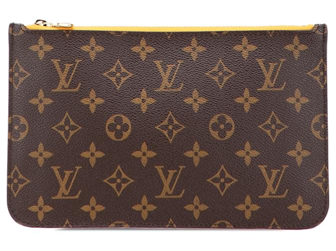 Louis Vuitton Brown Monogram Neverfull Pouch Cloth  ref.2432233