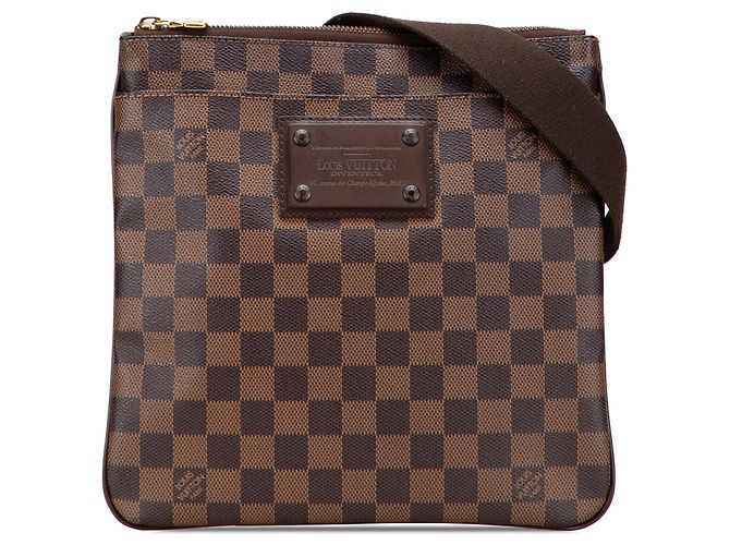 Pochette Brooklyn Damier Ebene Marrone Louis Vuitton
