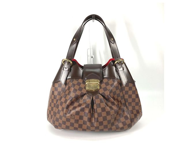 Borsa Tote Louis Vuitton Damier Sistine GM Marrone Damier ebene