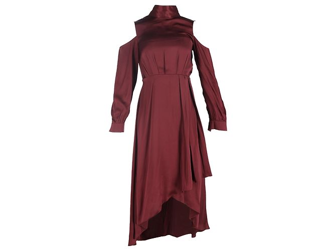 Abito Midi Cabernet in Seta Borgogna di Diane von Furstenberg Rosso Bordò