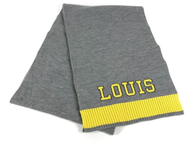 Sciarpa in lana Louis Vuitton Marrone Giallo