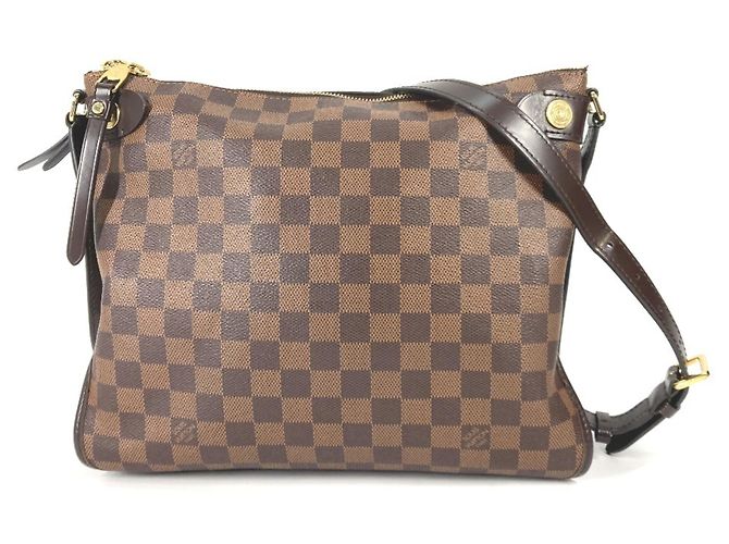 Bolsa de Ombro Damier Duomo Louis Vuitton Marrom Multicor Damier ebene