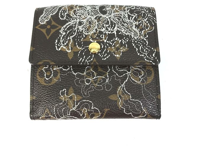 Louis Vuitton Monogram Dantiel Elise Tri-fold Geldbörse Braun Monogramm