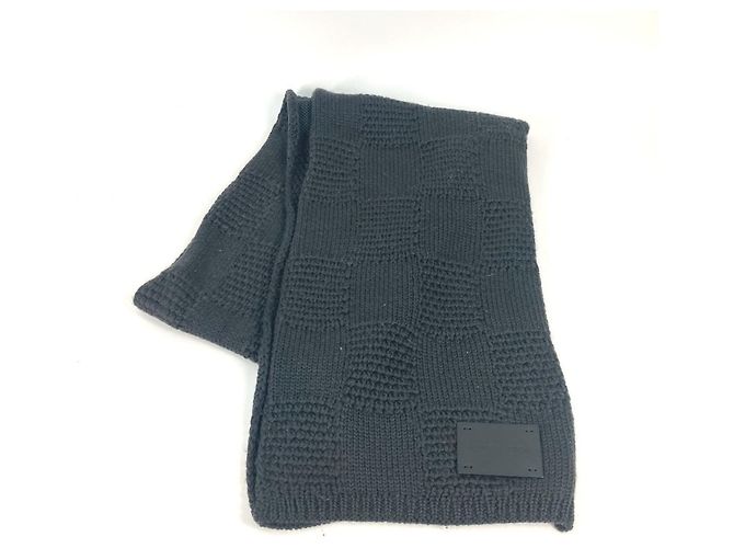 Sciarpa in lana Damier Louis Vuitton Marrone