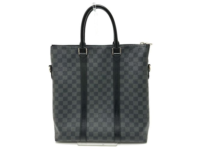 Borsa tote Anton Damier Graphite Louis Vuitton Nero