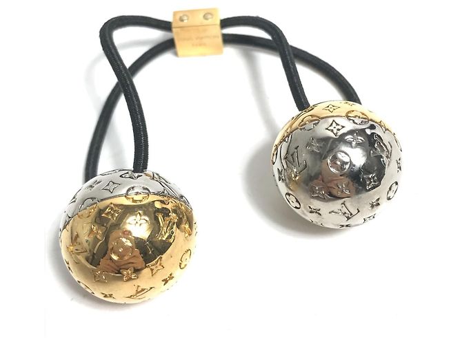 Accessorio per capelli Scrunchie Planet LV di Louis Vuitton Argento D'oro