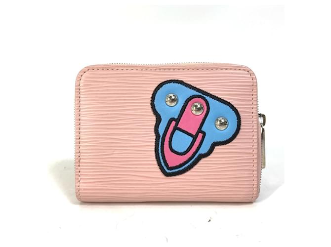 Louis Vuitton Epi Stories Zippy Coin Purse Pink Leather  ref.2432475