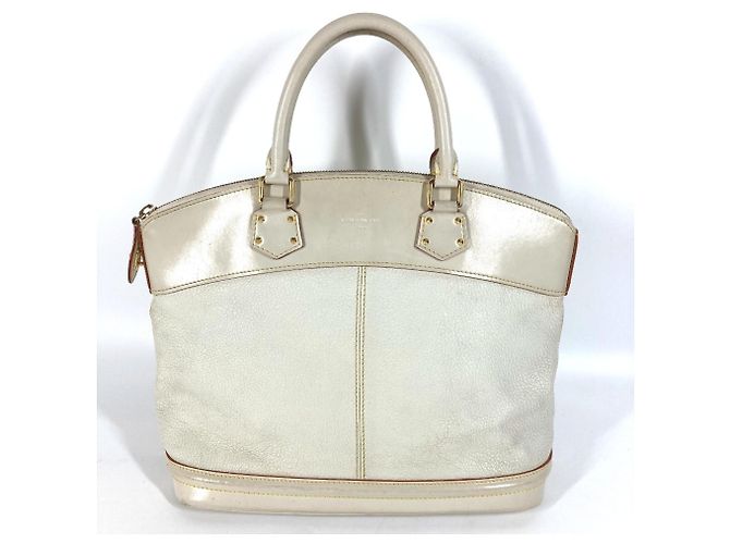 Sac à main Lockit MM Suhali de Louis Vuitton Blanc Jaune