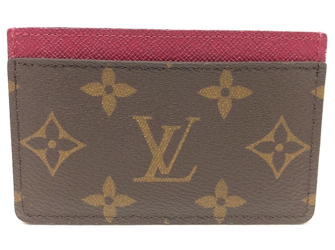 Tarjetero Monogram Louis Vuitton Fucsia