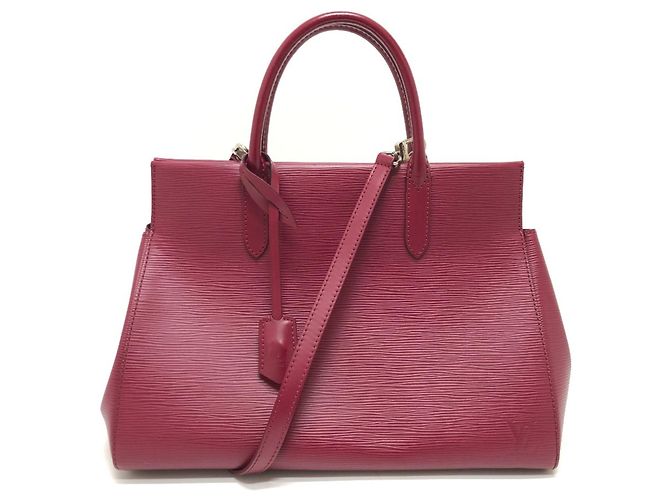Bolsa Marly MM em couro Epi Louis Vuitton Fuschia
