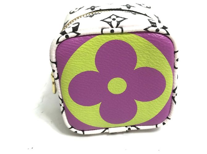 Porte-monnaie Cube Monogram Géant Louis Vuitton Rose Jaune Monogramme