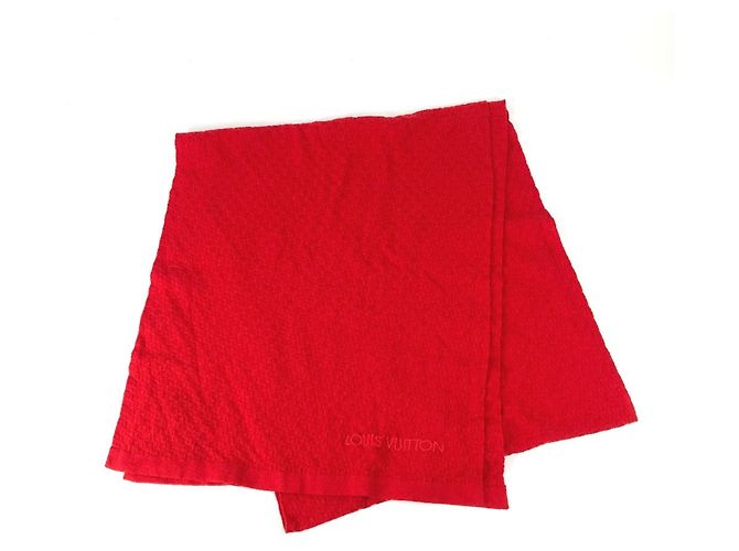 Xale de algodão/cashmere vermelho Louis Vuitton