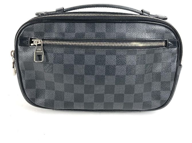 Borsa a Spalla Damier Graphite Louis Vuitton Nero