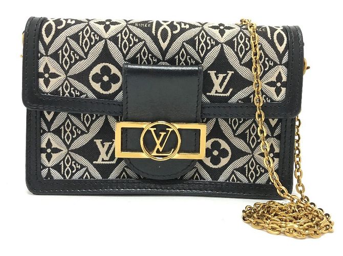 Borsa a Spalla Jacquard Monogram Louis Vuitton Blu navy