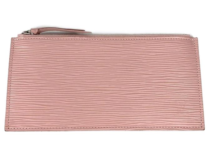 Monedero de cuero Epi Louis Vuitton Rosa