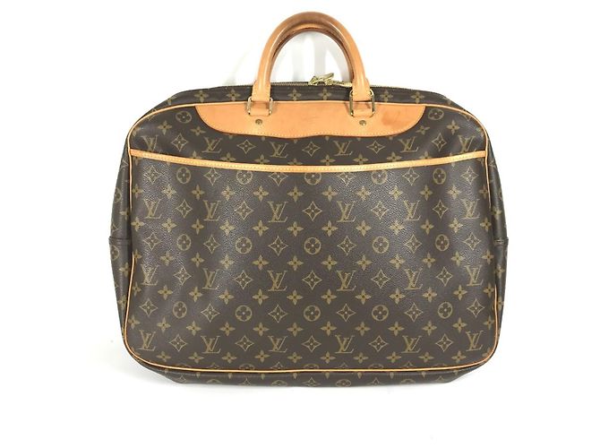 Louis Vuitton Monogram Alize 24 Van Quatre 2-Way Bag Brown