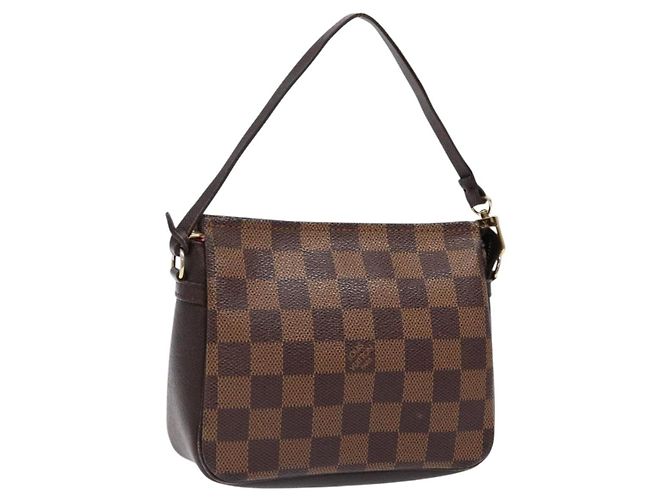 LOUIS VUITTON Make-up Tasche Damier Ebene N51982 LV Auth 136871