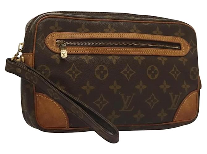 LOUIS VUITTON Monogram Marly Dragonne GM Clutch Bag M51825 LV Auth BA4417 Cloth  ref.2432714