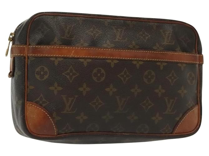 LOUIS VUITTON Monogram Compiegne 28 Clutch Bag M51845 LV Auth ti3333 Cloth  ref.2432752