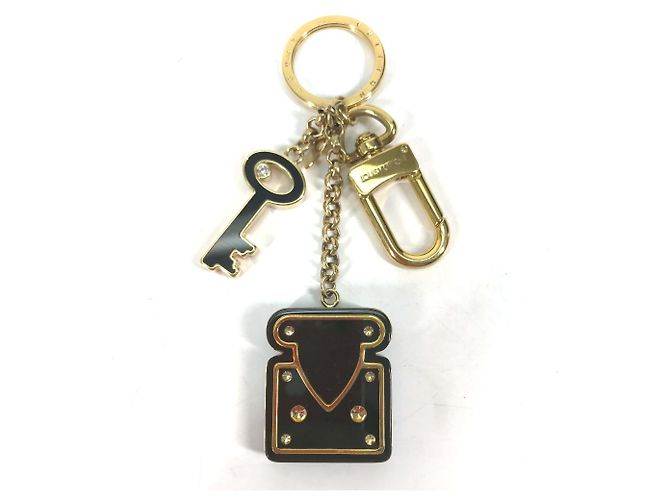Porte-clés à cadenas Louis Vuitton Noir