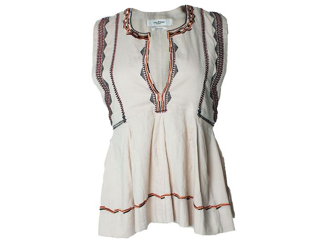 Isabel Marant Etoile Isabel Marant Étoile, top beige bordado