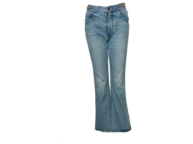 Céline Celine, Blue flared jeans with gold details